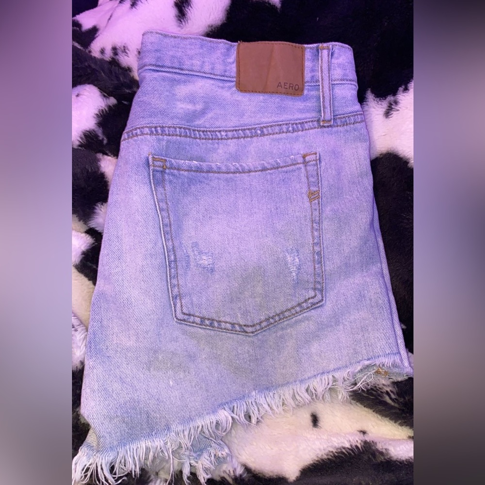 High Rise Shorty Denim Shorts From Aeropostale